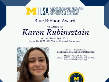 2021 UROP Spring Symposium Blue Ribbon IG 1 